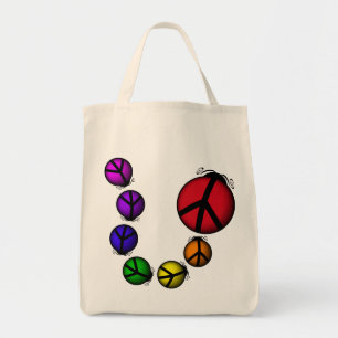Tasche aus Bio-Material mit Friedensmarienkäfer in