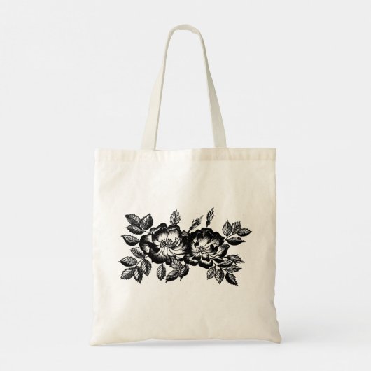 Tasche aus schwarzer Blume. (Rückseite)