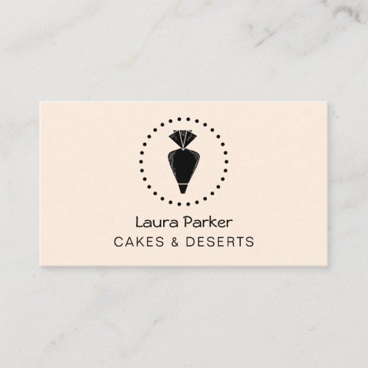Tasche Backen Kuchen Konditorei Koch Visitenkarte (Vorderseite)