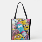 Tasche Beutel Happy Gesichte (Rückseite)