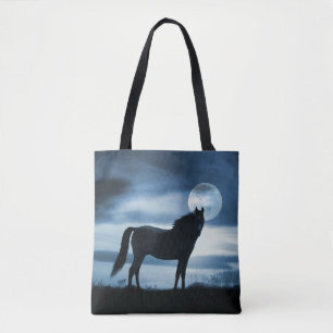 Tasche Blauer Himmel und Mond