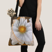 Tasche Blume Weißes Schwarzes Orange (Von Nahem)