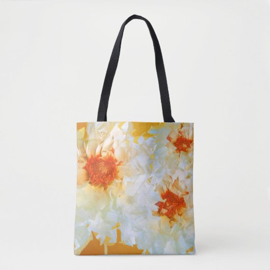 Tasche Blume White Orange Kubist (Vorderseite)