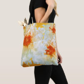 Tasche Blume White Orange Kubist (Von Nahem)