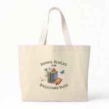 Tasche "Bücher, Bausteine und Gartenwanzen"