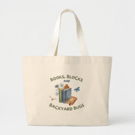 Tasche "Bücher, Bausteine und Gartenwanzen"