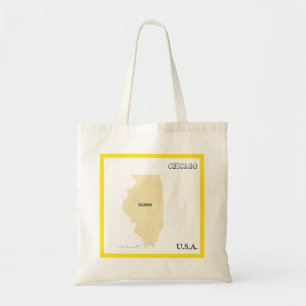 Tasche - Bundesstaat Illinois mit Stadt