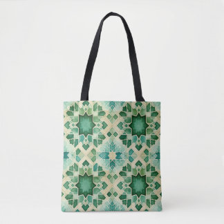 Tasche Cabas Zellige Grün Aquarell