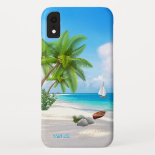 Tasche: Caribbean Beach mit Name Case-Mate iPhone Hülle
