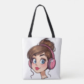 Tasche Cartoon-Frau (Rückseite)