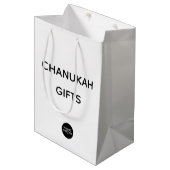 Tasche: Chanukah Geschenke Mittlere Geschenktüte (Vorderseite Schrägansicht)