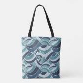 Tasche der aquamarinen und blauen Ozeanwelle (Rückseite)