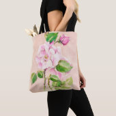 Tasche der Aquarellfarben-Rose (Von Nahem)