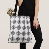 Tasche der Druckkette Weiß/Schwarz (Von Nahem)