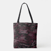 Tasche der dunkelroten Camouflage mit benutzerdefi (Rückseite)