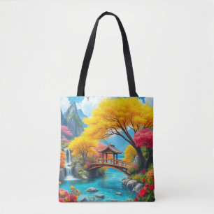 "Tasche der Magie - Türkisblaue Traumlandschaft" Tasche