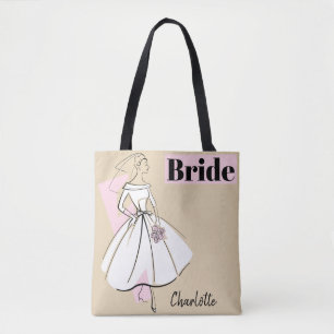 Tasche der neutralen Braut der Mode rosa zurück