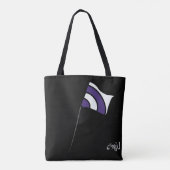 Tasche der personalisierten Flagge (Lila weiß) (Rückseite)