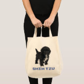 Tasche der schicken Tzu-Schwarz-Weiß-Hunde-Liebe (Vorderseite (Produkt))
