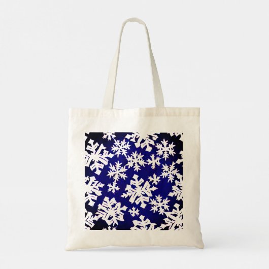 Tasche der Schneeflocken-Leinwand (Rückseite)