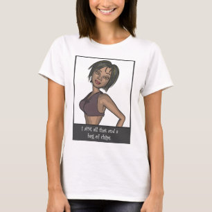 Tasche des Chip-Damen-Shirts T-Shirt