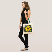 Tasche des Haushalts - Schwarz-Mit Augen Susan (Vorderseite (Model))
