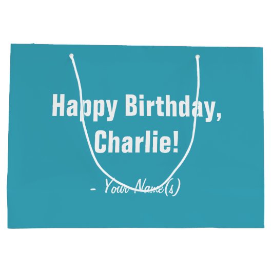 Tasche des KUNDENSPEZIFISCHEN FOTO-, TEXT- u. Große Geschenktüte (Rückseite)