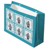 Tasche des KUNDENSPEZIFISCHEN FOTO-, TEXT- u. Große Geschenktüte (Vorderseite Schrägansicht)