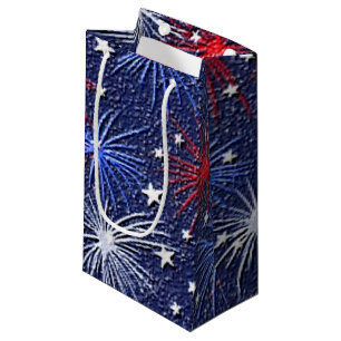 Tasche des patriotischen Sterne und kleine Geschenktüte