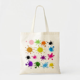 tasche des Tuchs mit Flecken von Farben