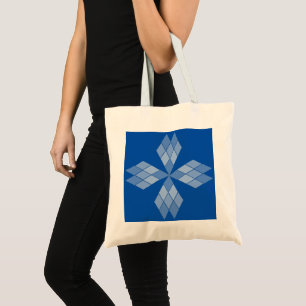 Tasche - Diamantene Blütenblätter auf Blau