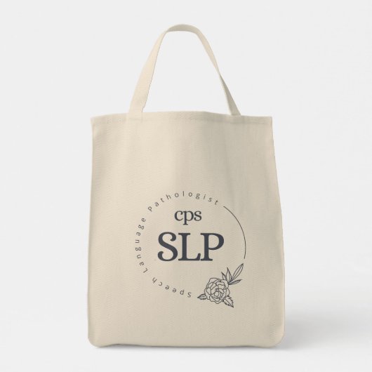 Tasche - dunkles Blumenlogo (Rückseite)