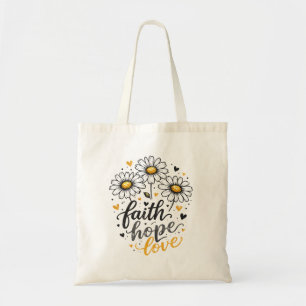 Tasche 'Faith, Hope, Love & Daisies'