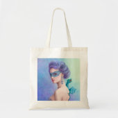 Tasche Fantasy Winterfrau und blauer Drache (Vorne)