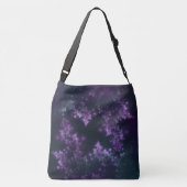 Tasche Fraktal Blätter Violett Glow (Rückseite)