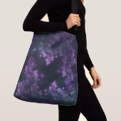 Tasche Fraktal Blätter Violett Glow (Von Nahem)