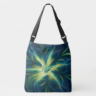 Tasche Fraktal Blume Blaue Palette