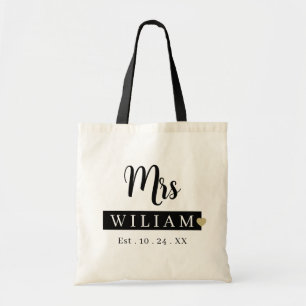 Tasche 'Frau Nachname Hochzeitsjahr' personalisier
