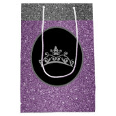 Tasche Fräulein-Pageant Tiara Crown Purple FX Mittlere Geschenktüte (Rückseite)
