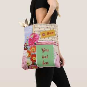 Tasche für Bastelzubehör - Vintage-Collage