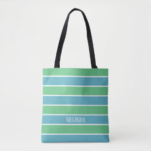 Tasche für blaue und grüne Streifen