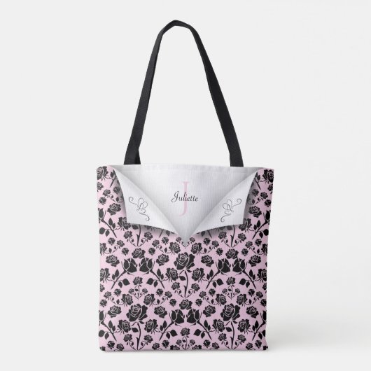 Tasche für die Bezeichnung von Monogrammen in Rosa (Rückseite)