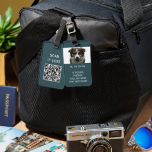 Tasche für Haustiere scannen, wenn QR-Code verlore Gepäckanhänger