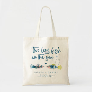 Tasche für Hochzeitsgunstbeweise mit 'Zwei Fische