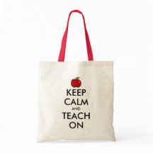 Tasche für Lehrerin | Roter Apfel behalte Ruhe und