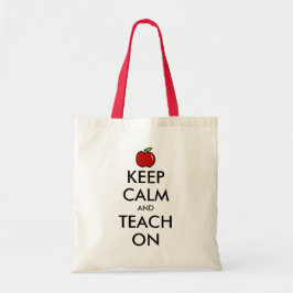 Tasche für Lehrerin | Roter Apfel behalte Ruhe und
