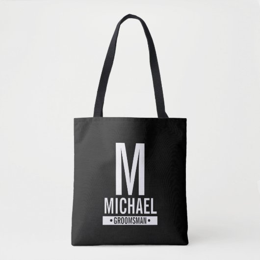 Tasche für Monogramm und Name des personalisierten (Vorderseite)