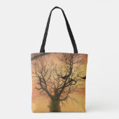 Tasche gefleckter Herbstbaum bei Sonnenuntergang (Rückseite)