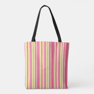 Tasche, gelb und rosa gestreift vertikal tasche