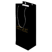 Tasche Geschenktüte Für Weinflaschen (Rückseite Schrägansicht)